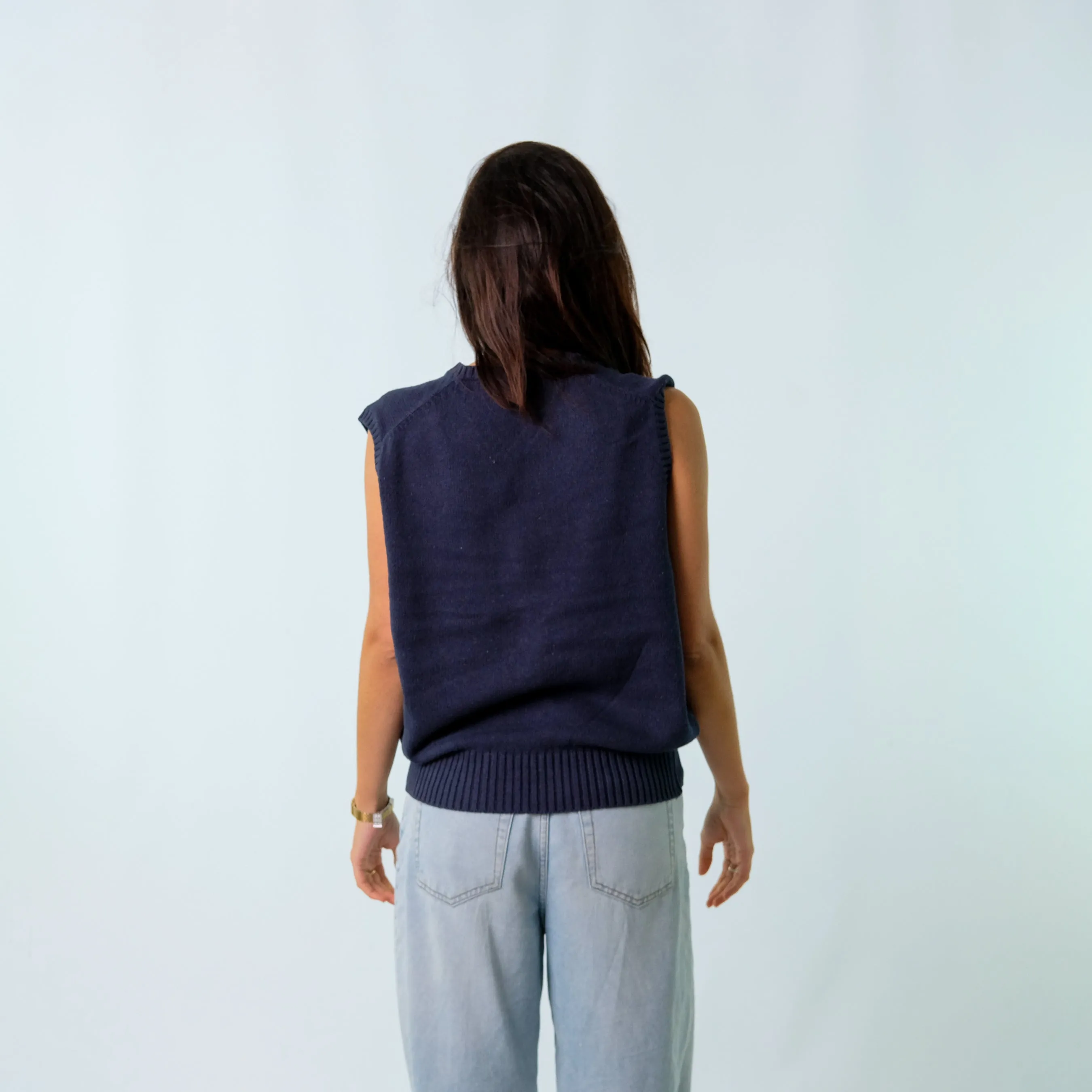 Navy Blue y2ks Polo Ralph Lauren Knit Vest (M)