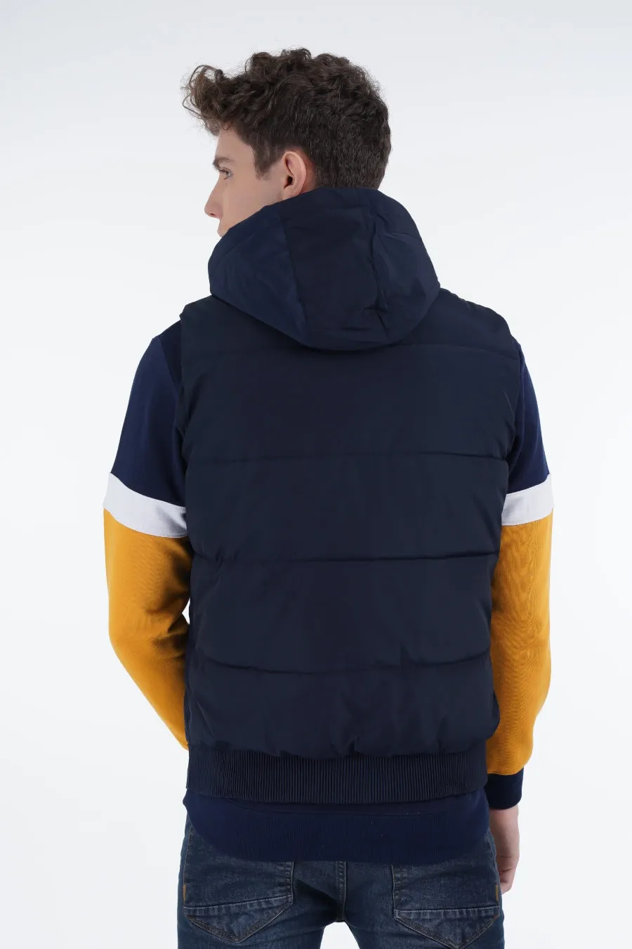 Navy Zipper Gilet