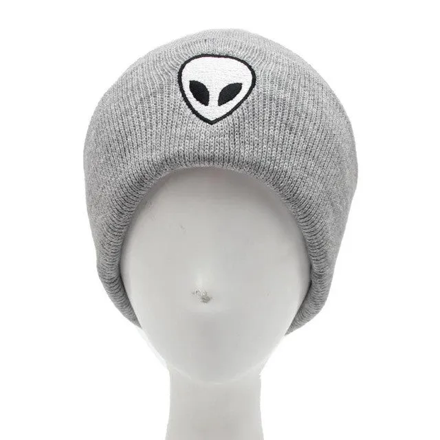 New Arrival Women Men Alien Pattern Skullies& Beanies Knitting Oversize Casual Adult Beanie Cap Hip hop  Hat Girls GS