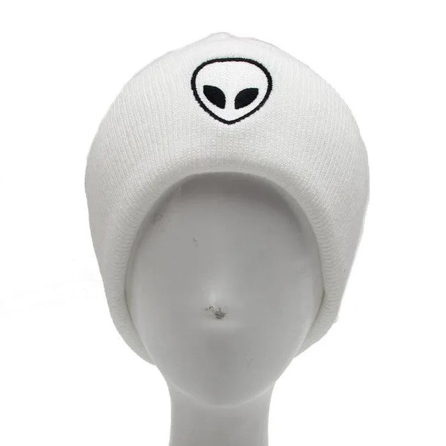 New Arrival Women Men Alien Pattern Skullies& Beanies Knitting Oversize Casual Adult Beanie Cap Hip hop  Hat Girls GS