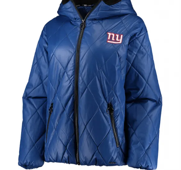 New York Giants Blue Puffer Jacket - The Puffer jacket