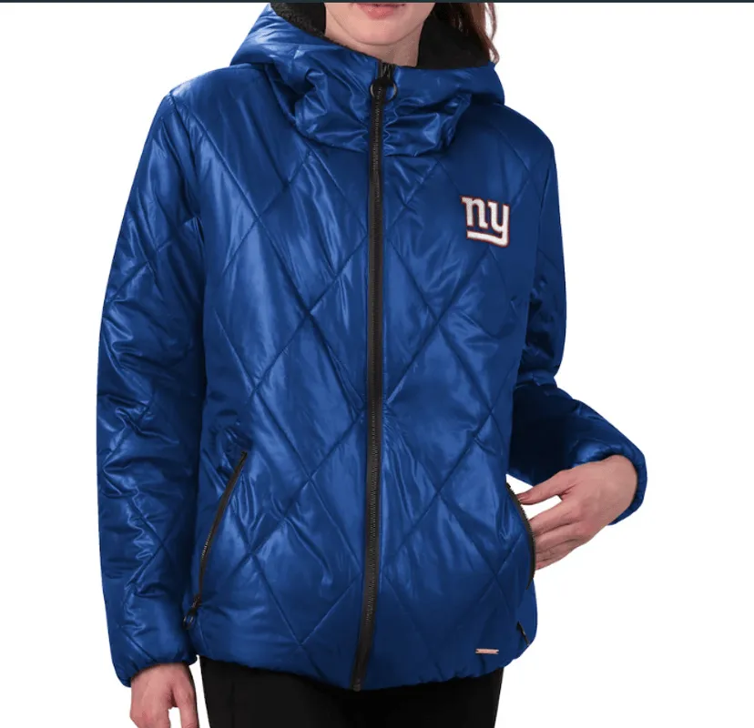 New York Giants Blue Puffer Jacket - The Puffer jacket