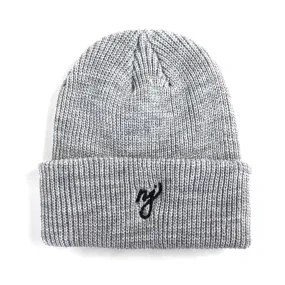 NJ Script Beanies (Gray Black Logo)