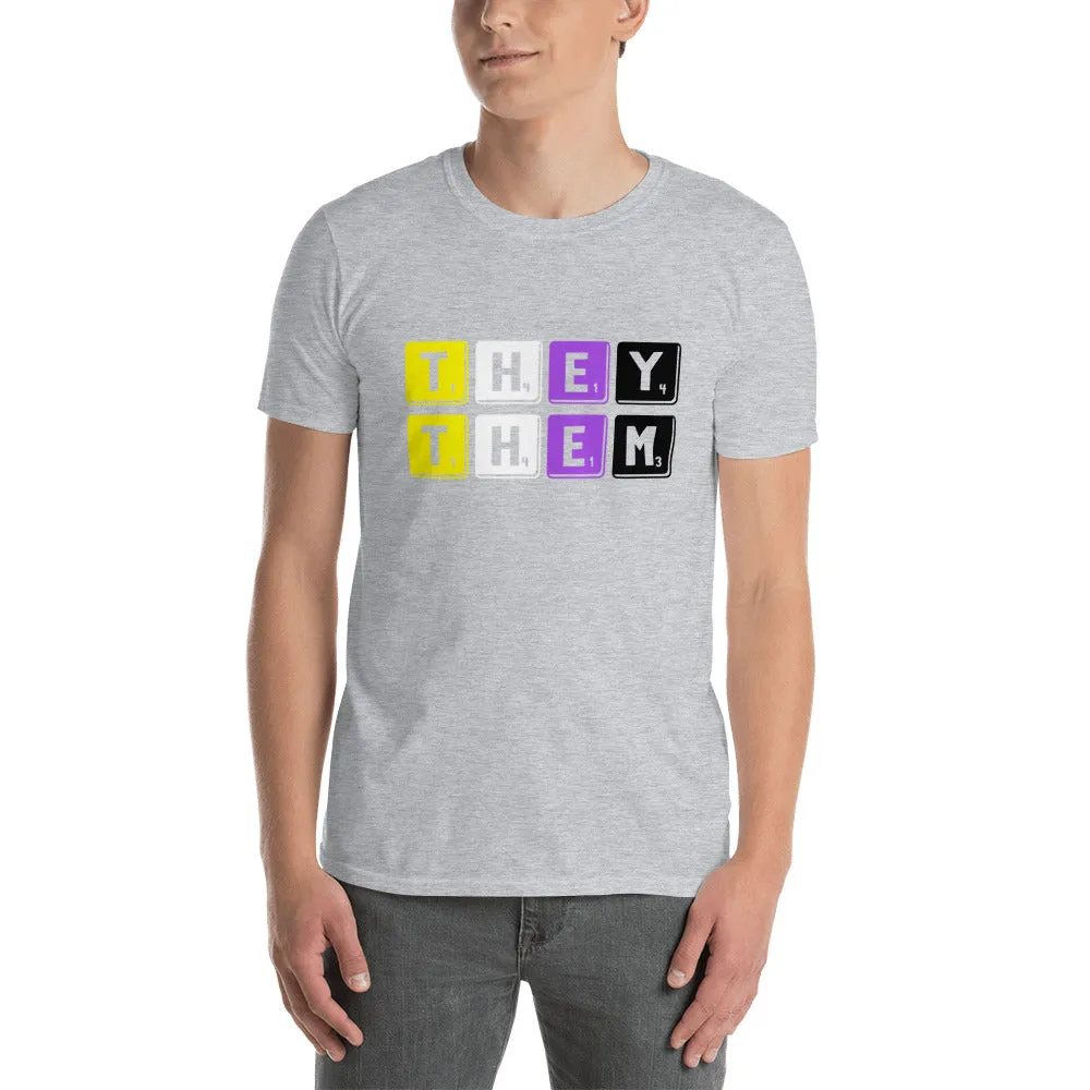 Non-Binary Pride They/Them Pronouns Short-Sleeve Unisex T-Shirt