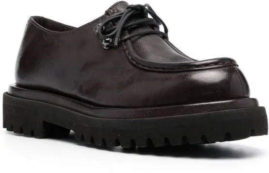 Officine Creative ridged-sole leather oxfords Brown