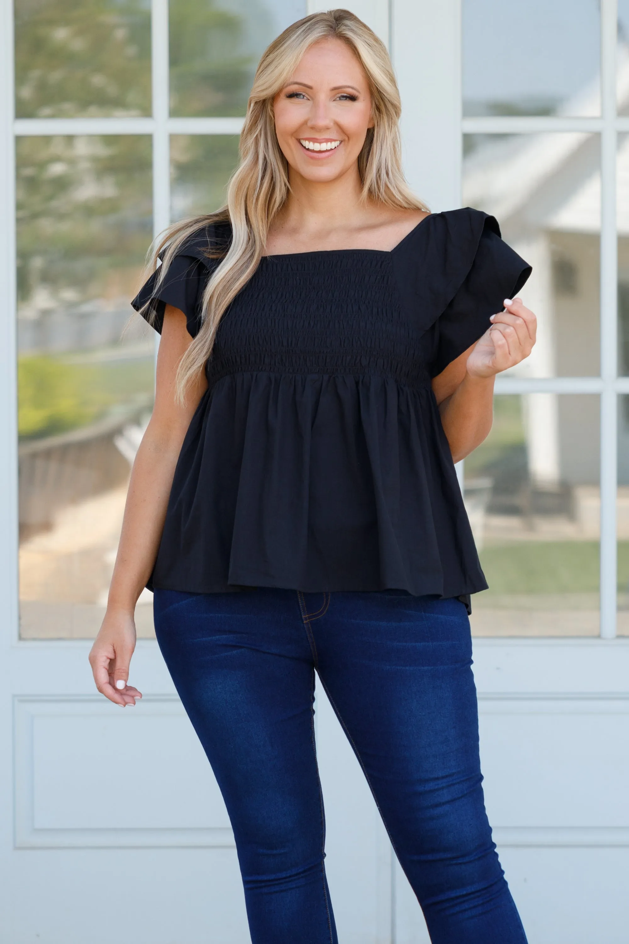 One Move Ahead Top, Black