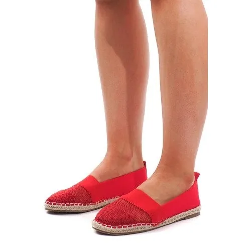 Openwork Espadrilles Sneakers 188-38 Red