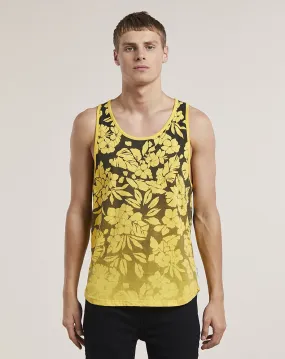 ORVAR PRINTED MENS VEST | BLACK YELLOW