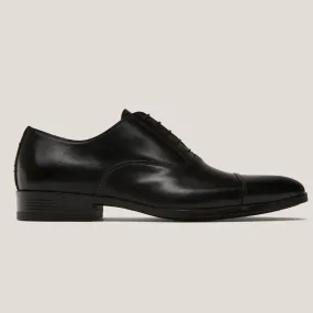 Oxford24 cap toe Black Oxfords