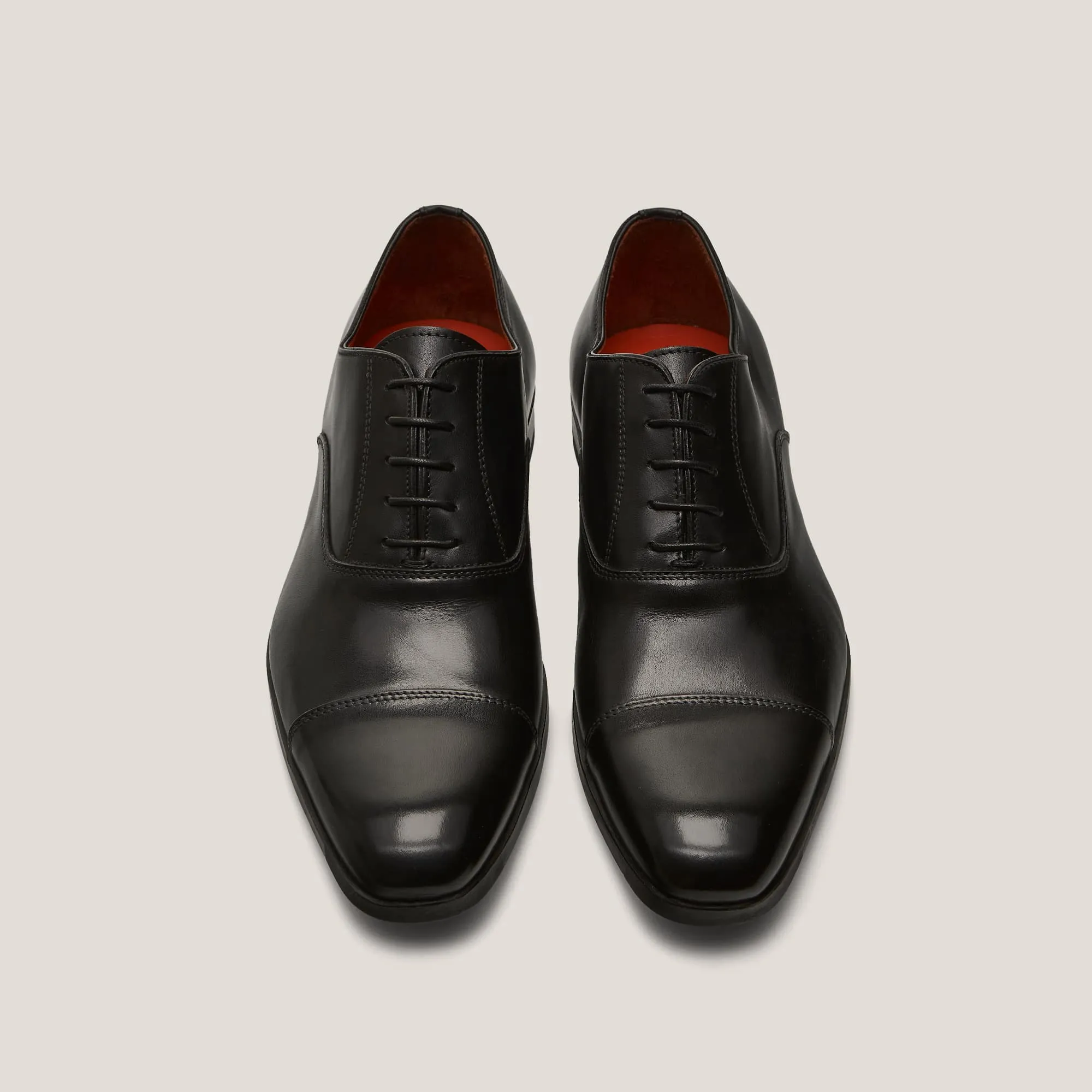 Oxford24 cap toe Black Oxfords