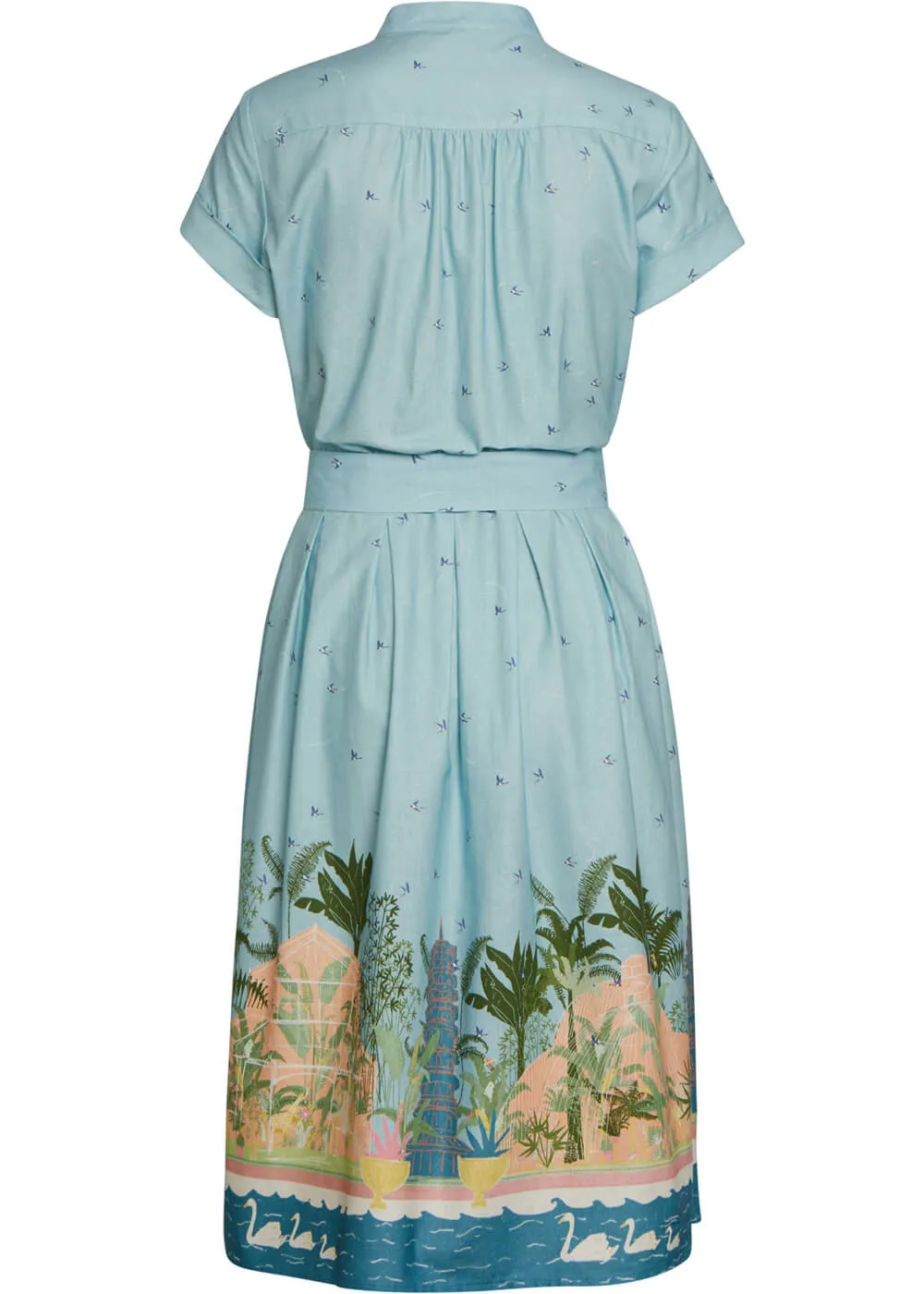 Palava Louise Kew Gardens 40's A-Line Dress Blue