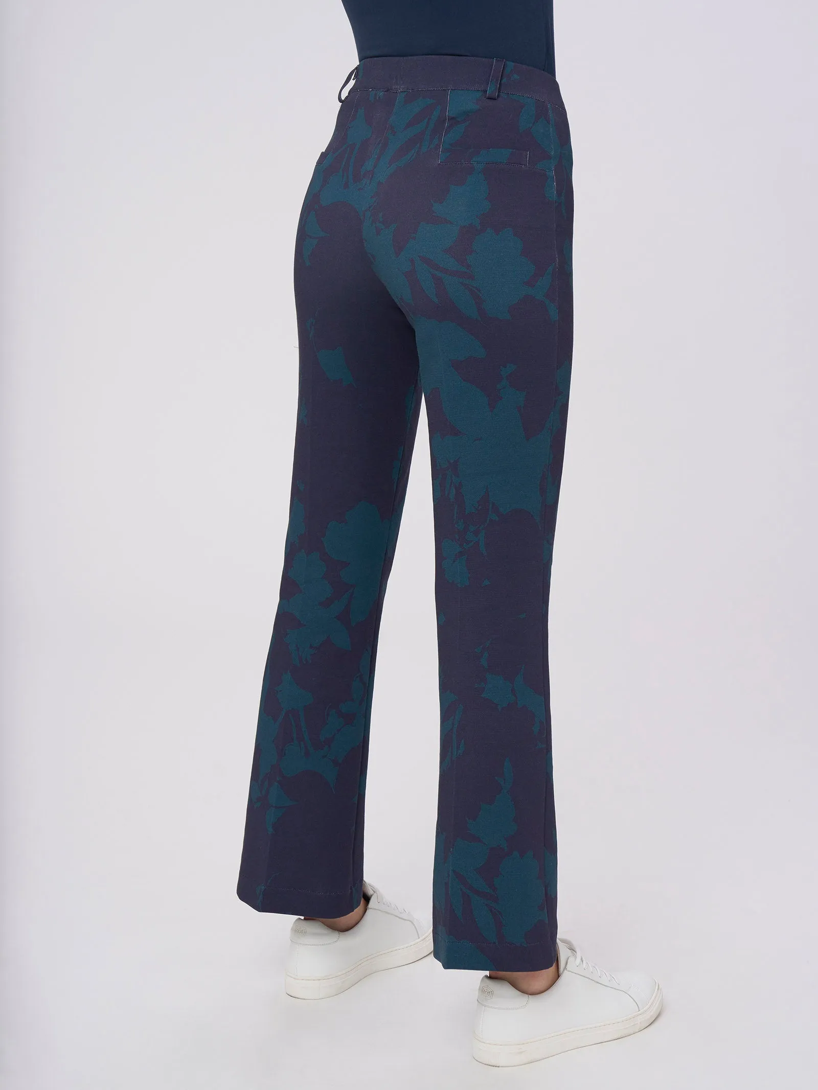 Pantalone flare in tessuto Digital Wool - Fant. Reflecting Pond