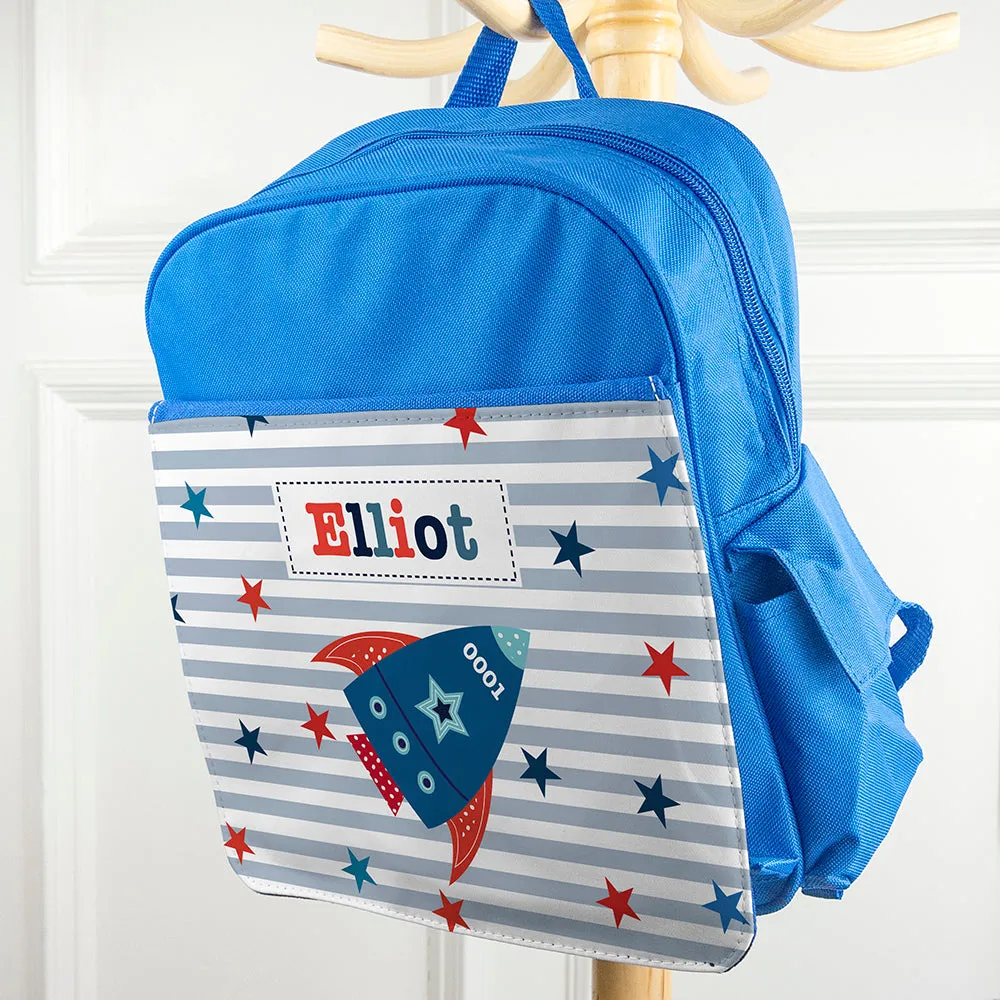 Personalised Kid's Blue Mini Rucksack