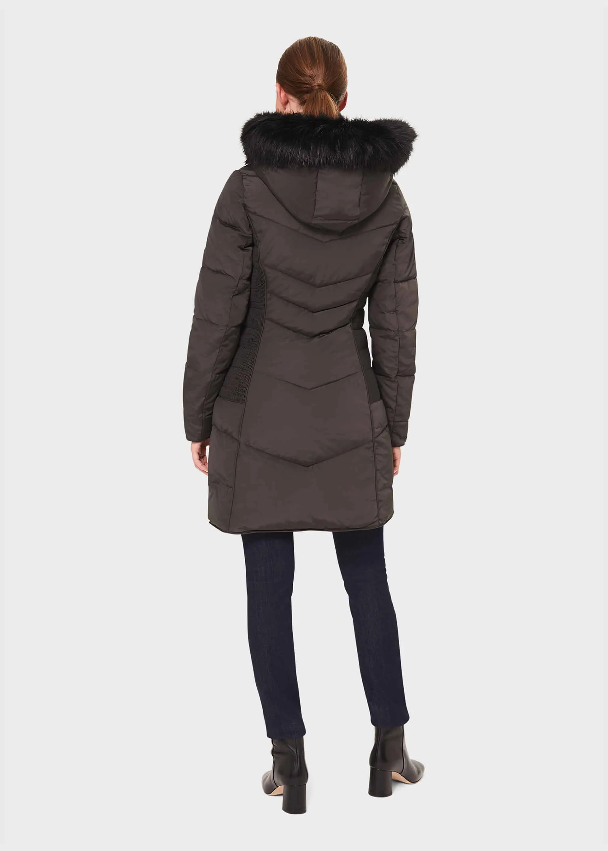 Petite Lettie Puffer Jacket With Hood 