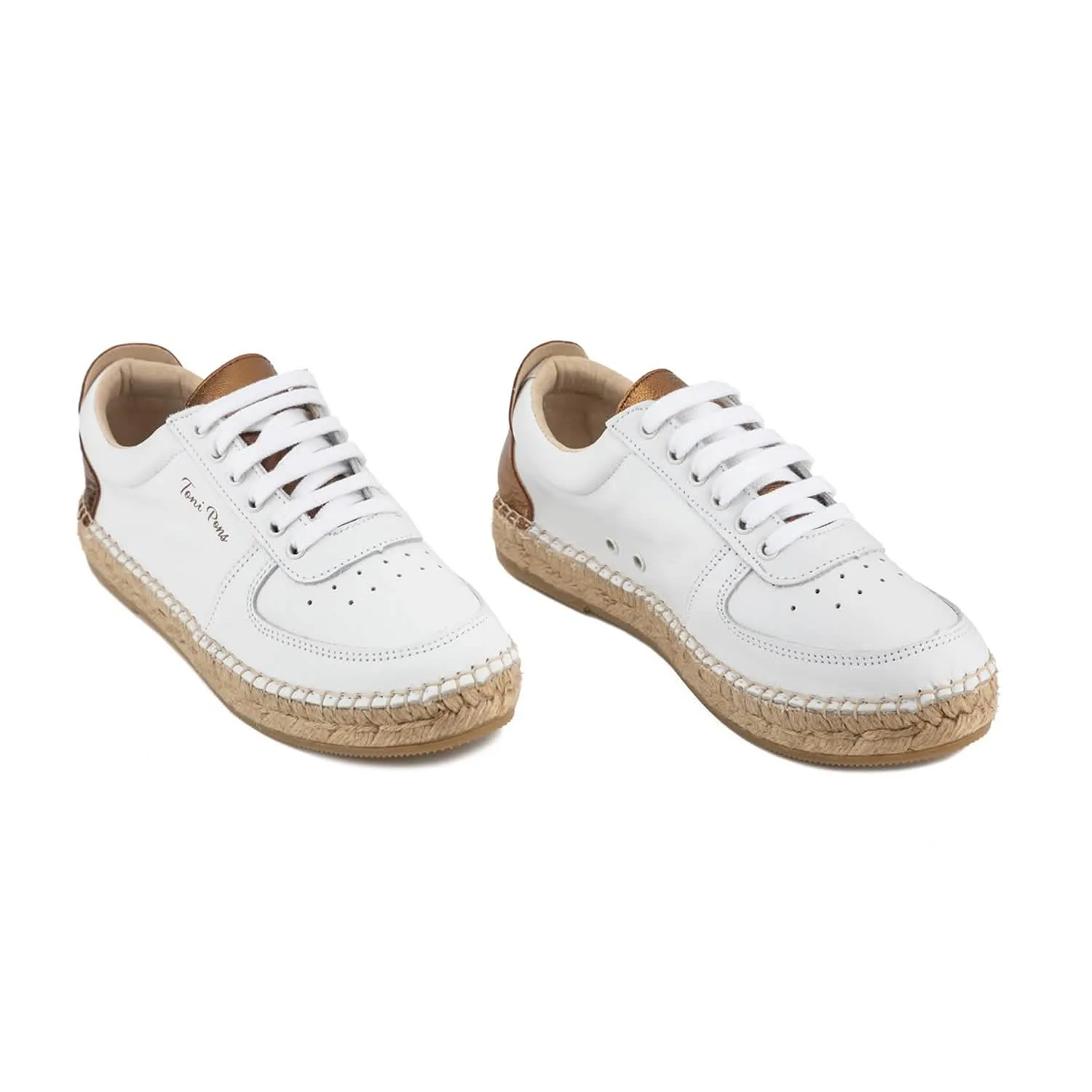 Plain Leather Espadrilles for Women - Mei-P