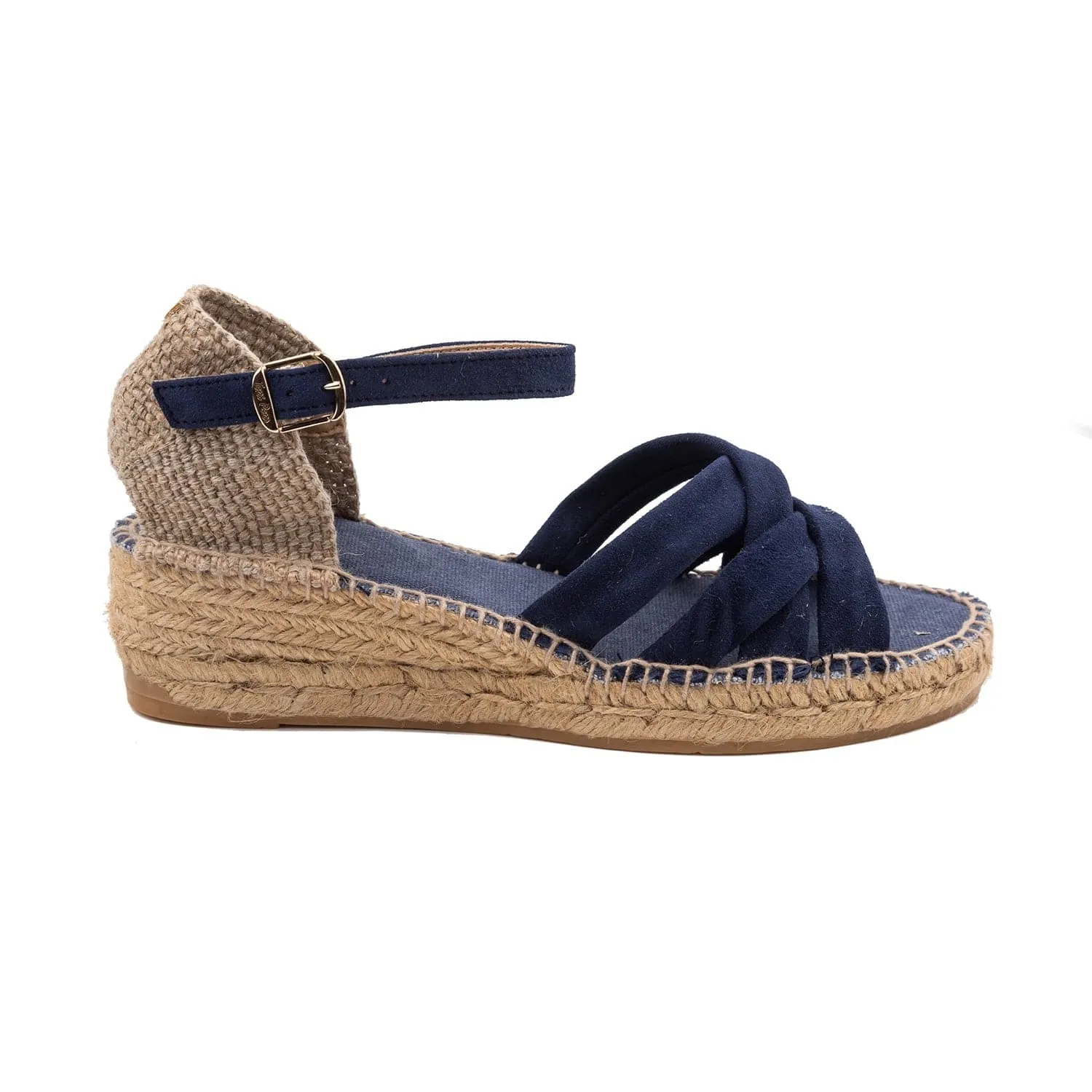 Plain Suede Leather Wedge Espadrille for Women - Buma-A