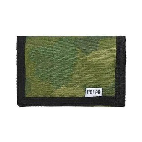 POLER TRI FOLD WALLET // GREEN FURRY CAMO