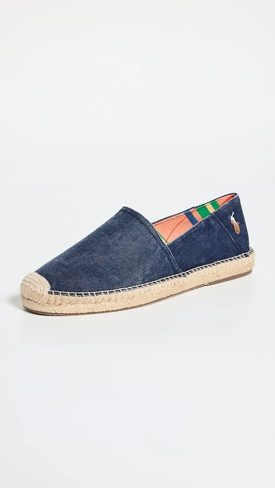 Polo Ralph Lauren   Cevio Slip Washed Canvas Espadrilles 