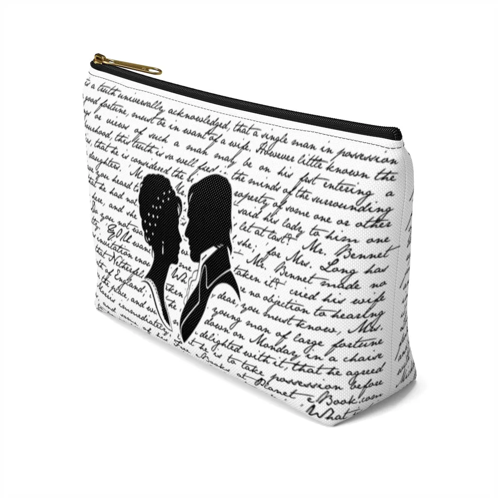 Pride and Prejudice Book Page Accessory Pouch for book lovers