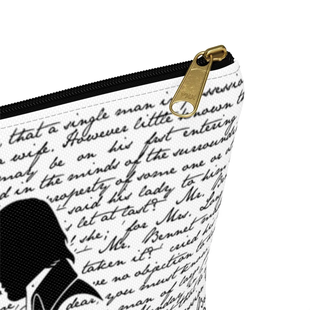 Pride and Prejudice Book Page Accessory Pouch for book lovers