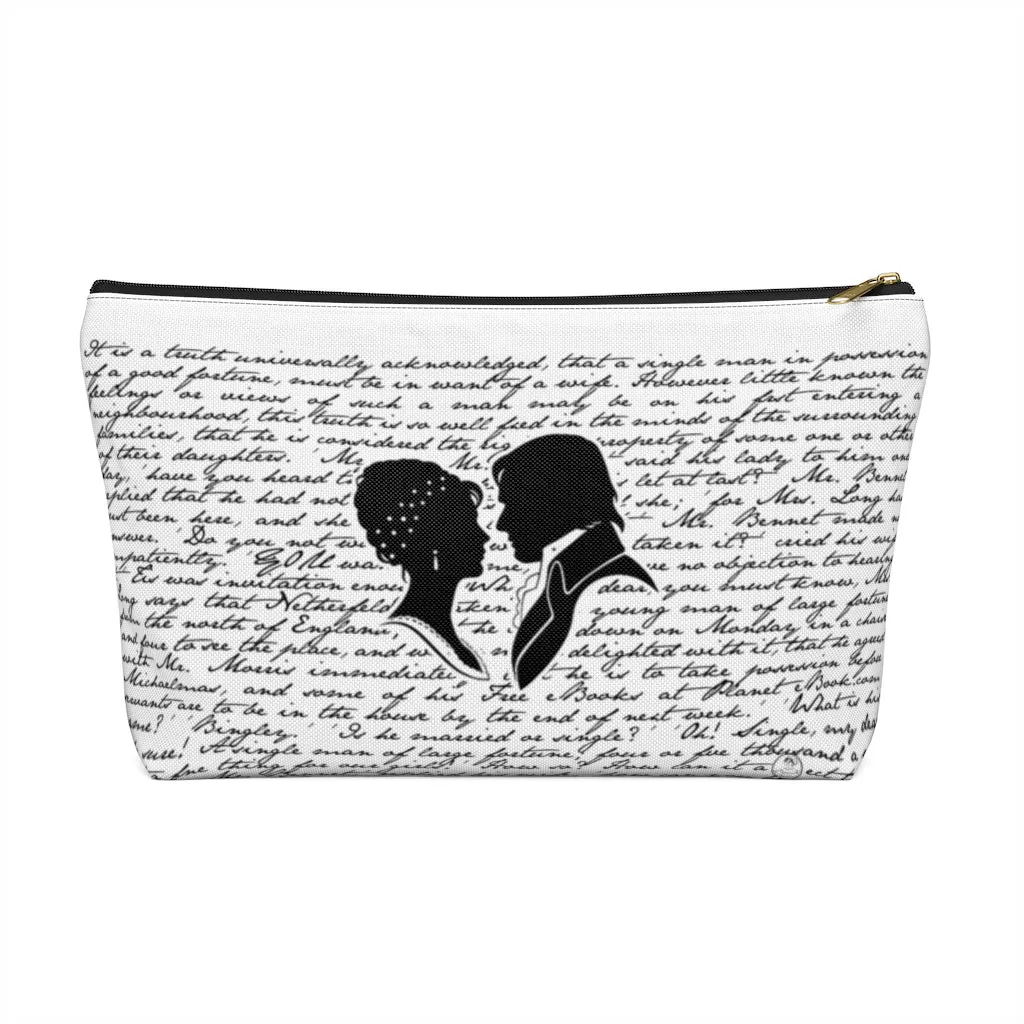 Pride and Prejudice Book Page Accessory Pouch for book lovers