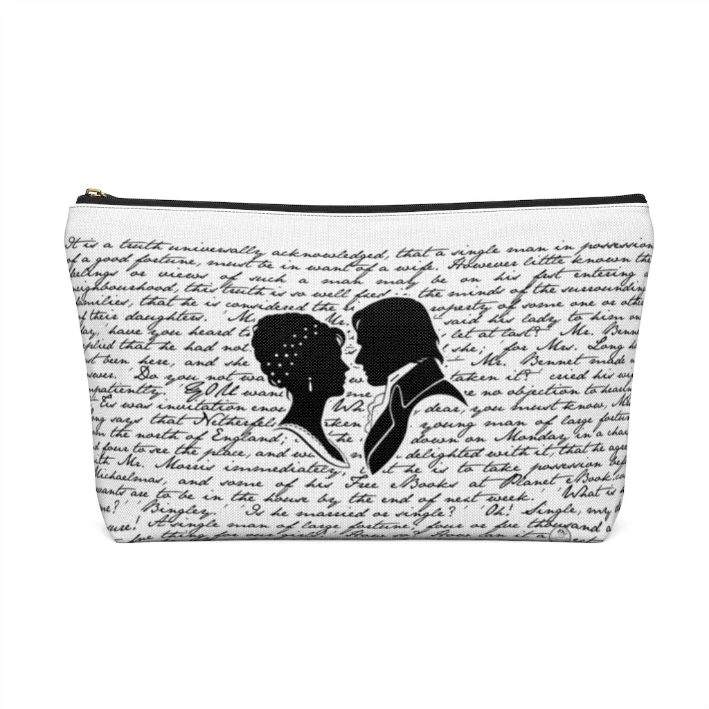 Pride and Prejudice Book Page Accessory Pouch for book lovers