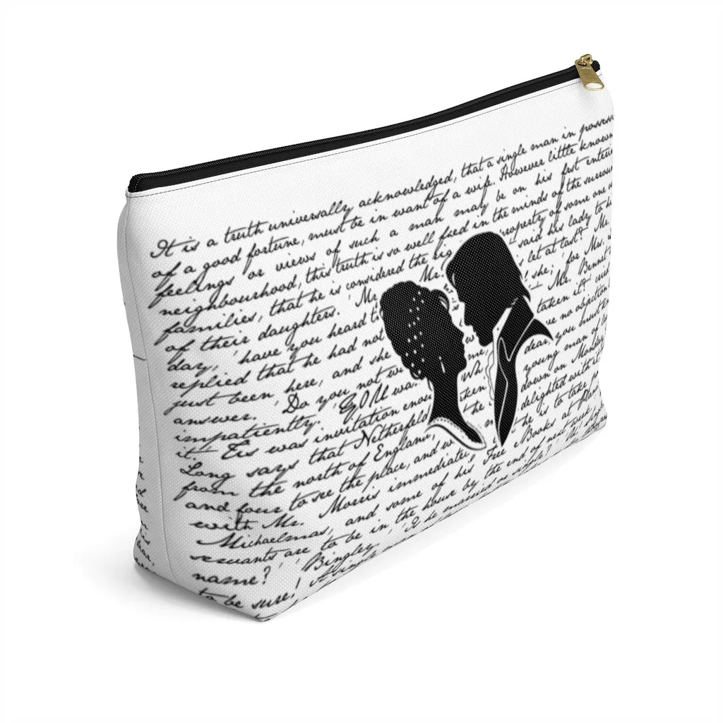 Pride and Prejudice Book Page Accessory Pouch for book lovers