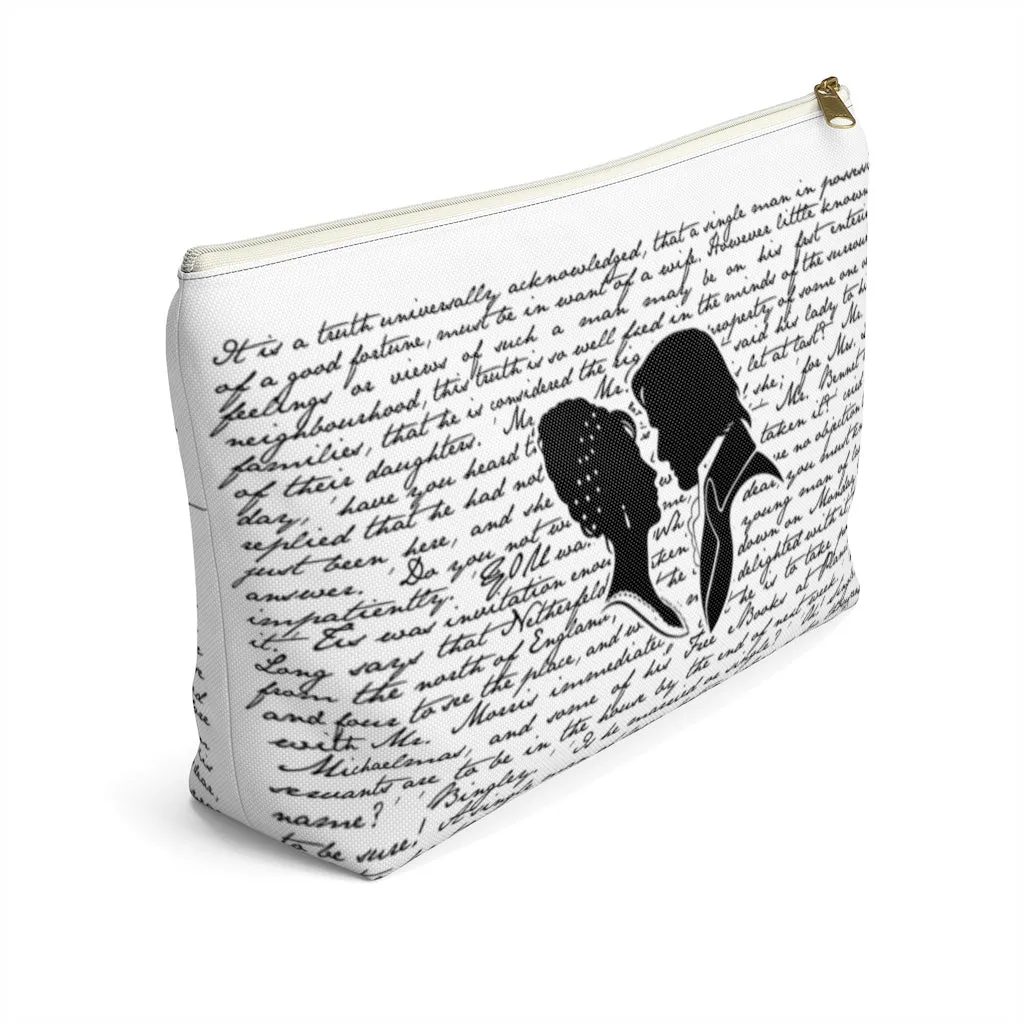 Pride and Prejudice Book Page Accessory Pouch for book lovers