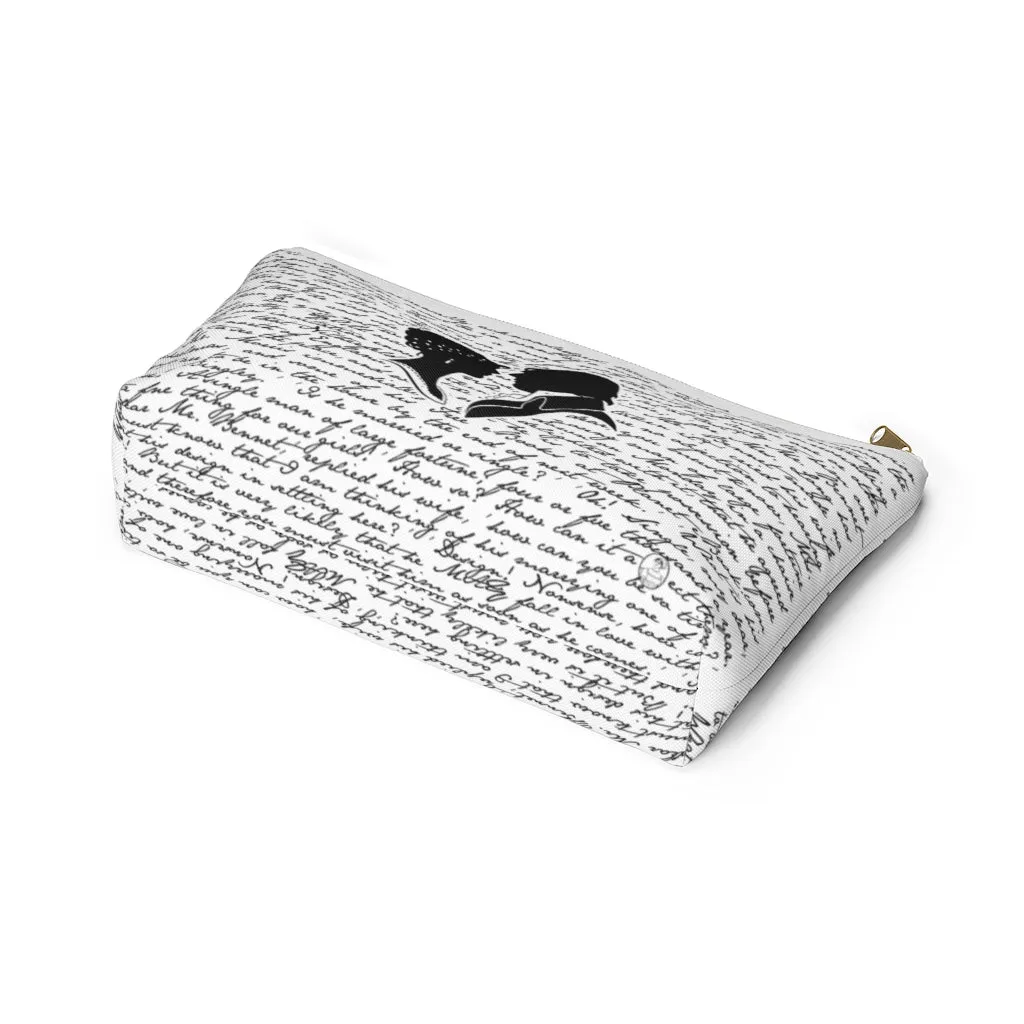 Pride and Prejudice Book Page Accessory Pouch for book lovers