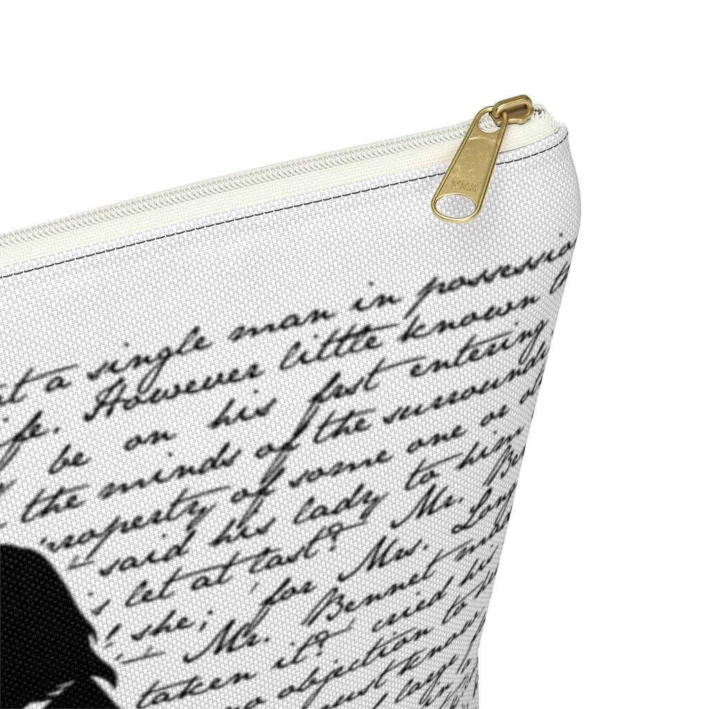 Pride and Prejudice Book Page Accessory Pouch for book lovers