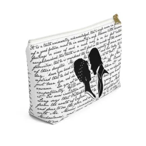 Pride and Prejudice Book Page Accessory Pouch for book lovers