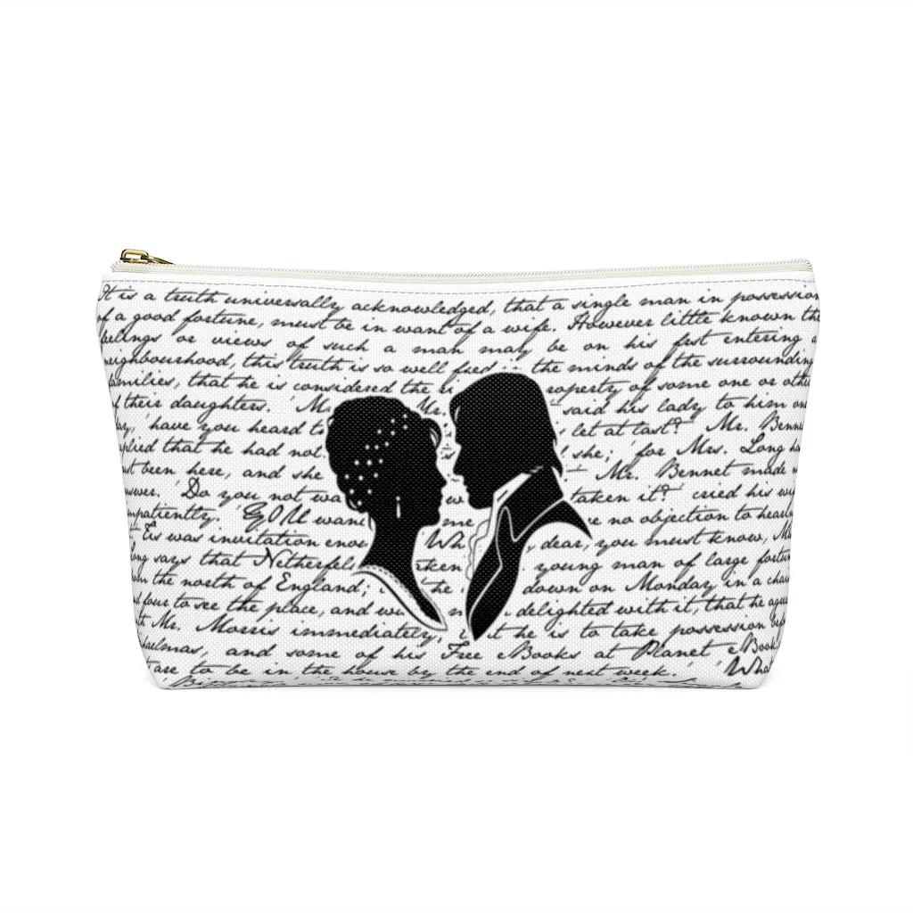 Pride and Prejudice Book Page Accessory Pouch for book lovers