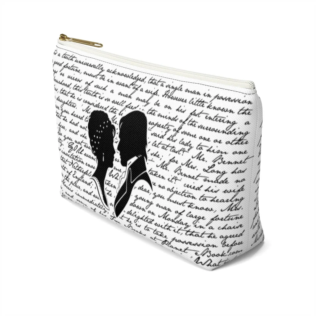 Pride and Prejudice Book Page Accessory Pouch for book lovers