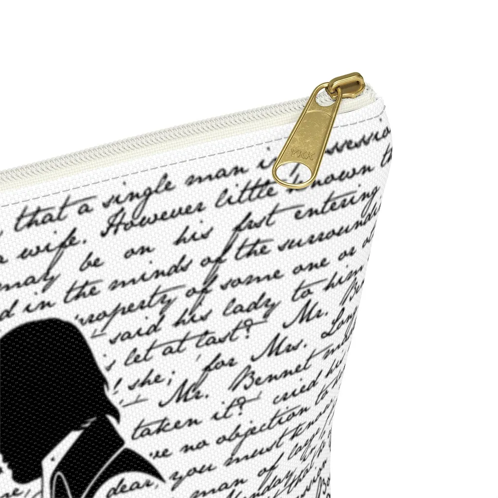 Pride and Prejudice Book Page Accessory Pouch for book lovers