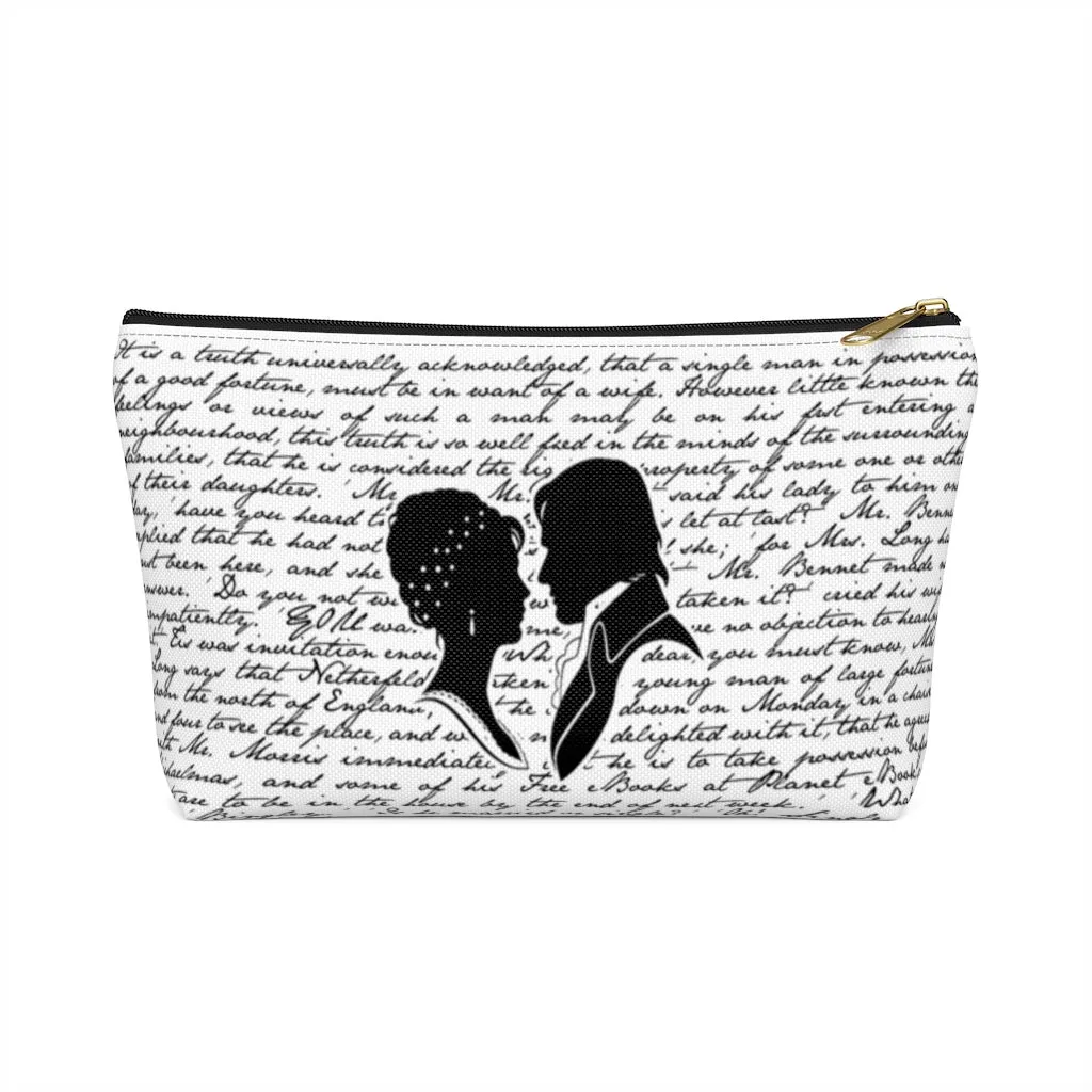 Pride and Prejudice Book Page Accessory Pouch for book lovers