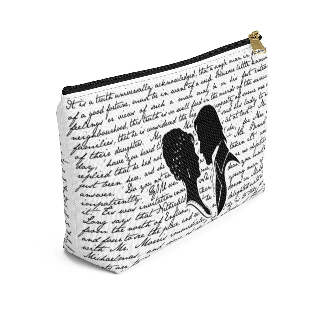 Pride and Prejudice Book Page Accessory Pouch for book lovers