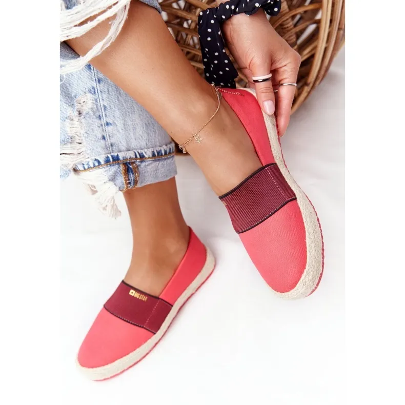 Red Espadrilles On A Braided Sole Big Star HH274478