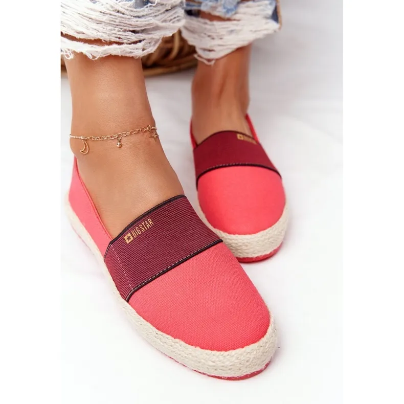 Red Espadrilles On A Braided Sole Big Star HH274478