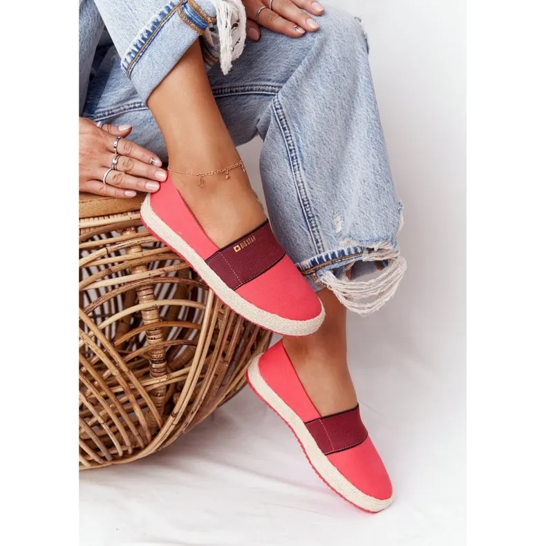 Red Espadrilles On A Braided Sole Big Star HH274478