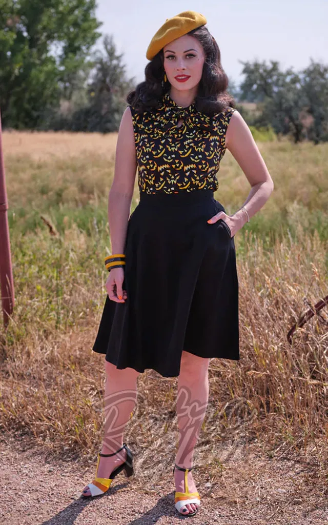 Retrolicious Charlotte Skirt in Black - M & 3XL left