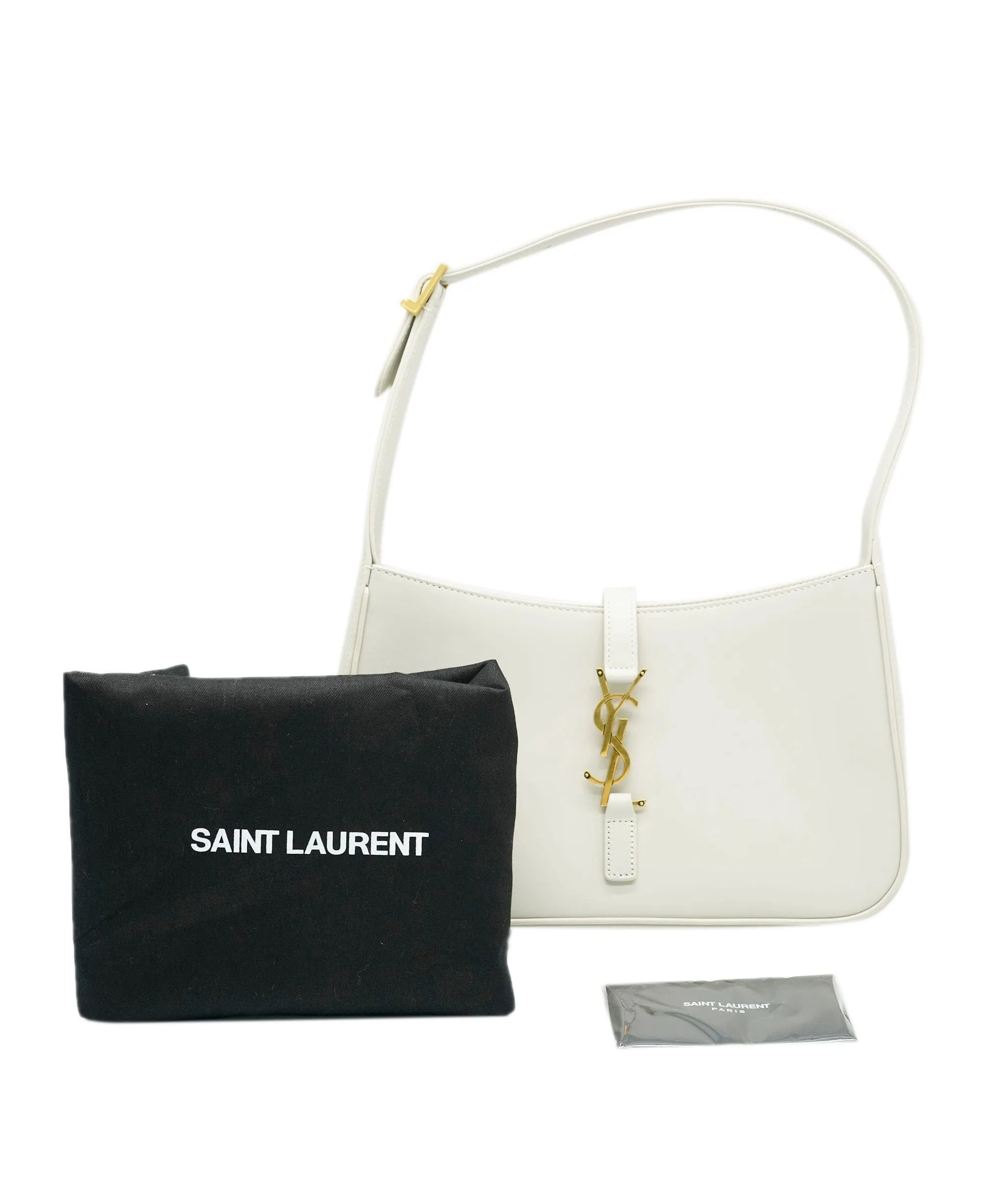 Saint Laurent Blanc Vintage Smooth Leather A Le 5 Hobo