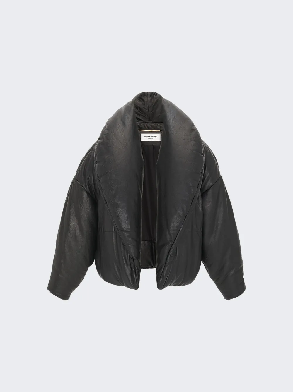 Saint Laurent   Cassandre Lambskin Puffer Jacket Black 