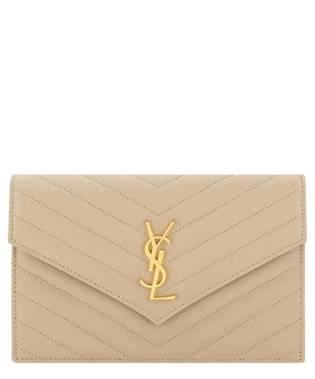 SAINT LAURENT Mini Quilted Chain Wallet