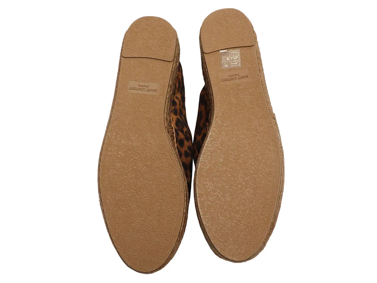 Saint Laurent Suede Leopard Print Espadrilles