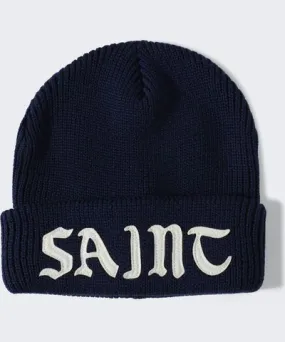 Saint Michael Wool Knit Beanie Navy