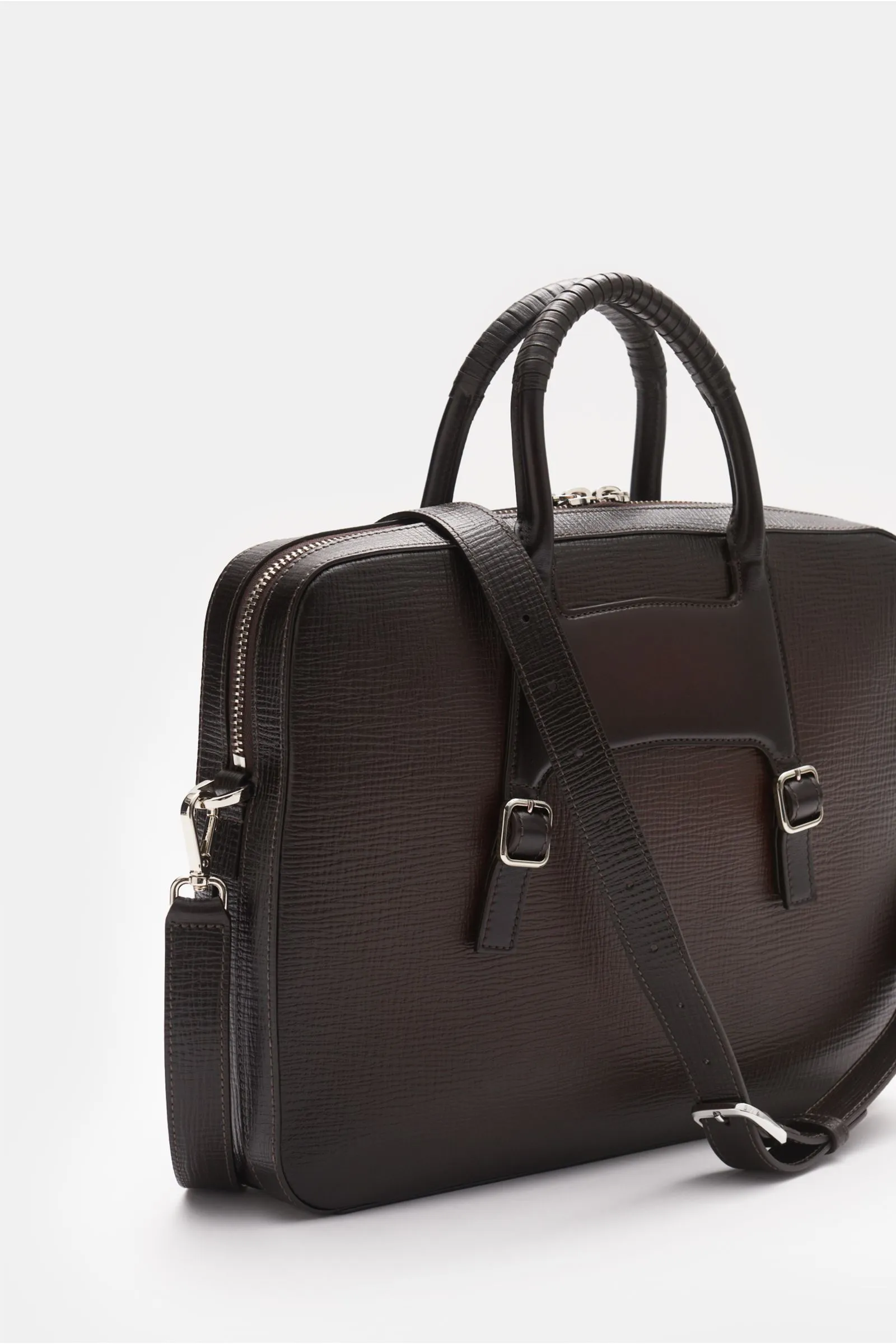 SANTONI briefcase dark brown