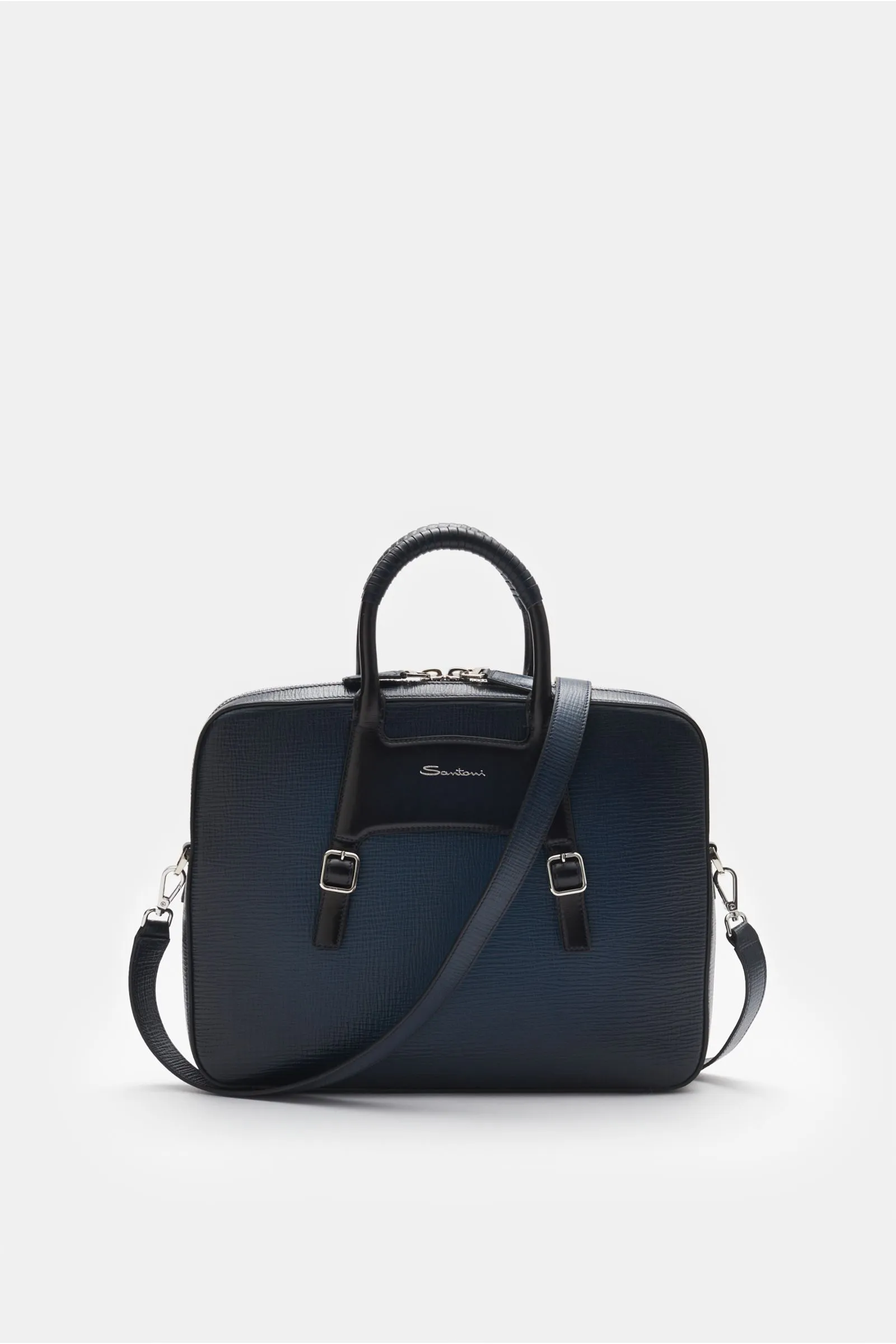 SANTONI briefcase navy