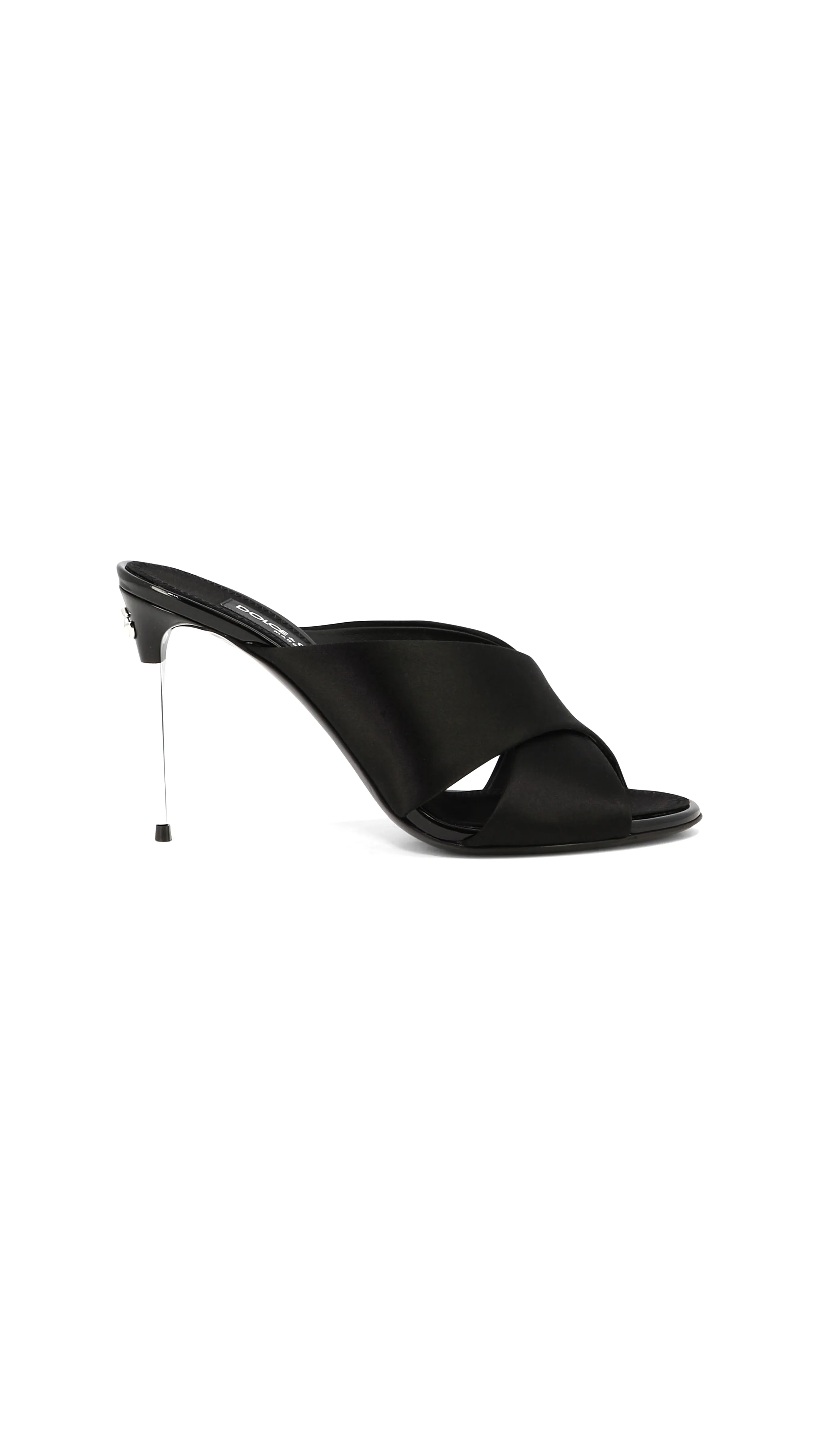 Satin mules - Black