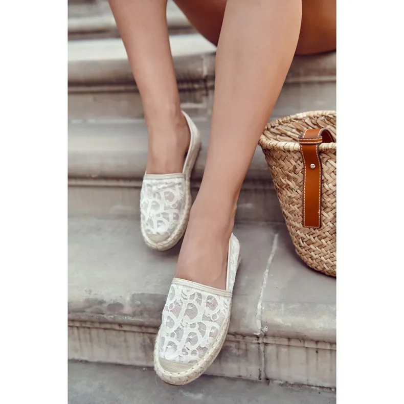 S.Barski Classic Women's Espadrilles Openwork Beige Catris