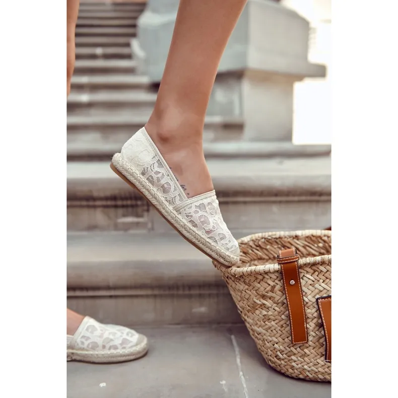 S.Barski Classic Women's Espadrilles Openwork Beige Catris